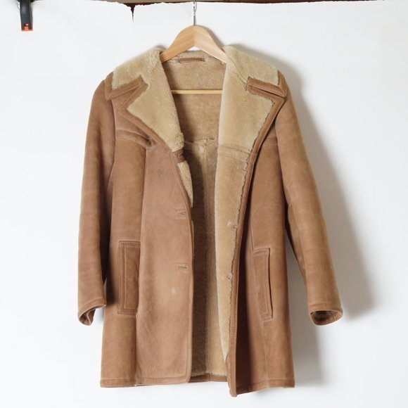 Vintage Sawyer of Napa Spring Lamb Shearling Coat - Picture 8 of 9